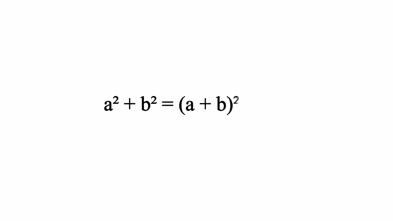 ALGEBRA FORMULA a2 + b2 appear on whiteboard
