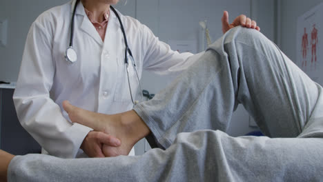 physiotherapist at work in a hospital