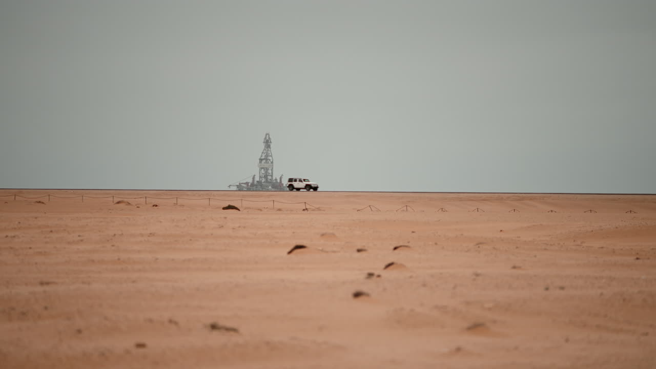 Oil Rig in the Desert Landscape