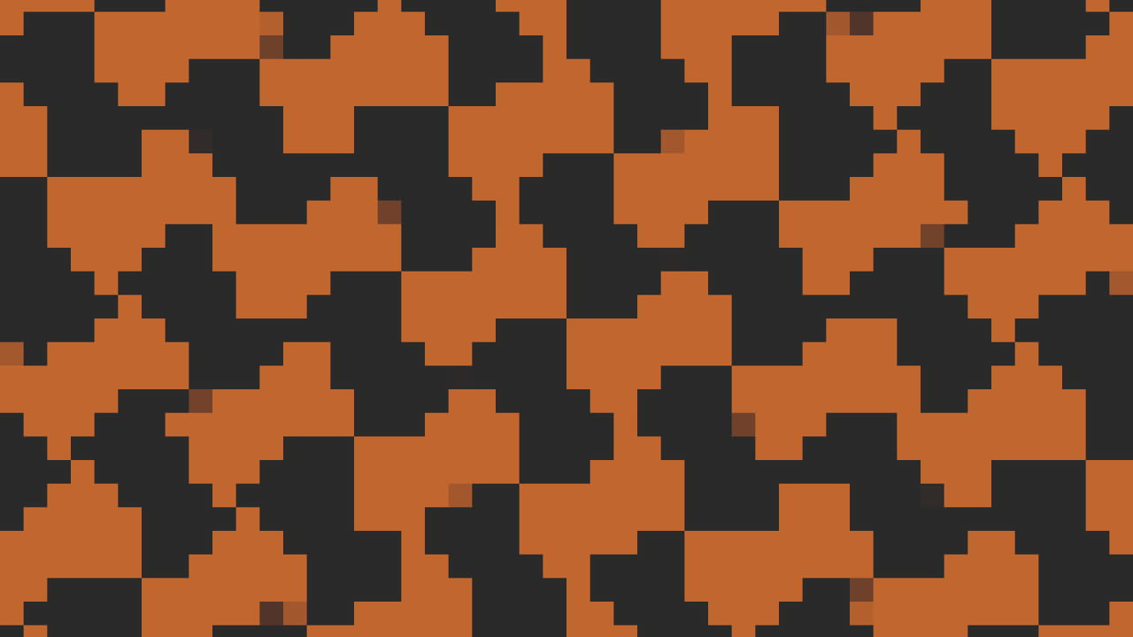 pixels orange dégradés dans une architecture 8 bits