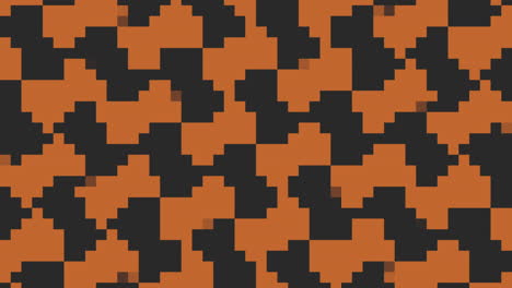 Gradient-orange-pixels-in-8-bit-of-architecture