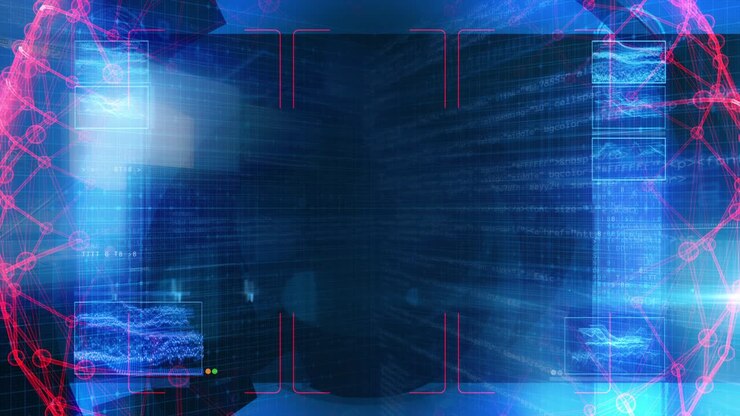 Interfaccia tecnologica, dati del computer, schermo digitale