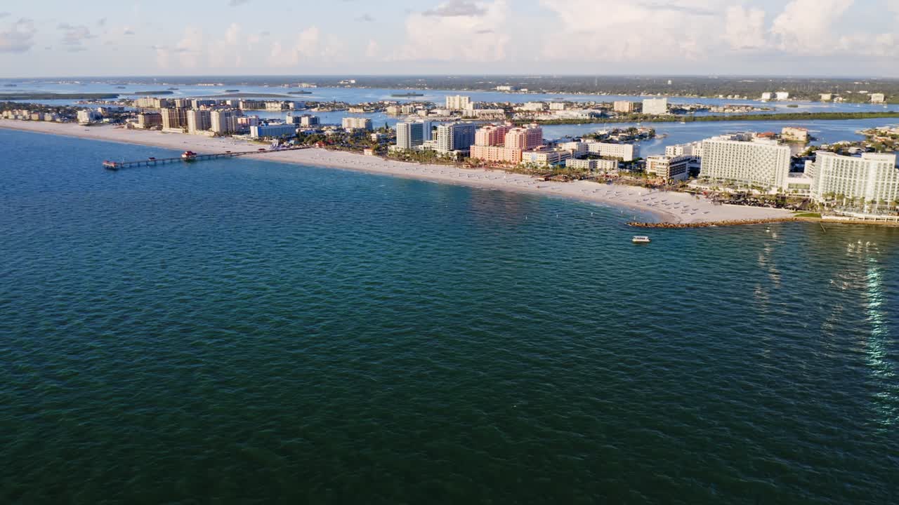Aerial view of Clearwater Beach, Florida