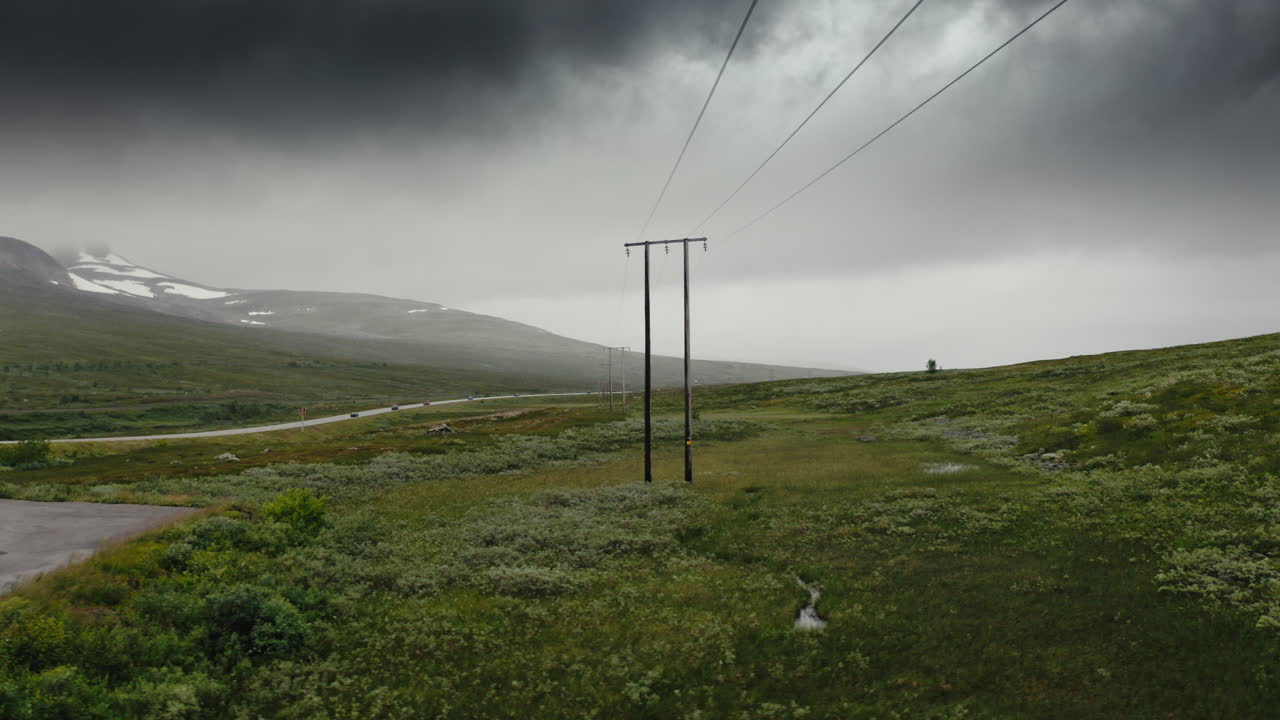 Polar Circle aerial landscape