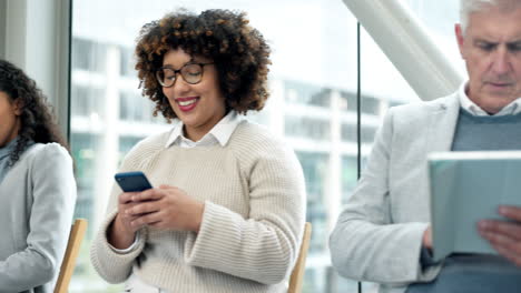 Business-people,-notebook-and-woman-in-waiting