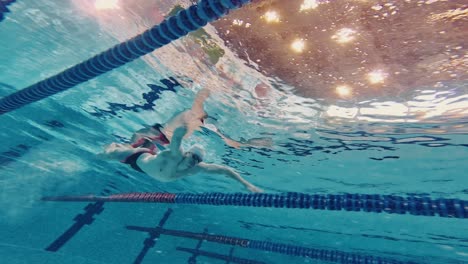 swimmers in a pool