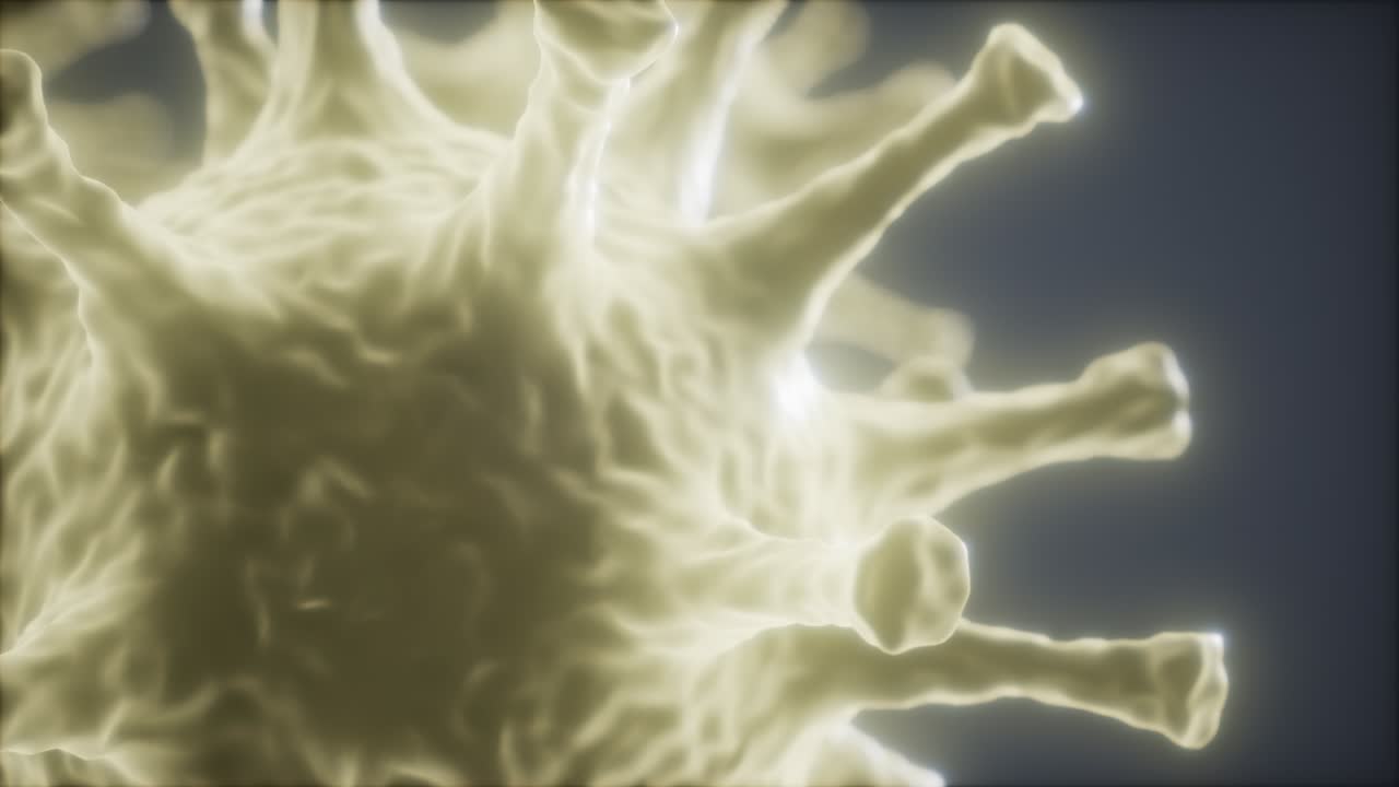 bacterias virus o gérmenes células de microorganismos bajo microscopio con profundidad