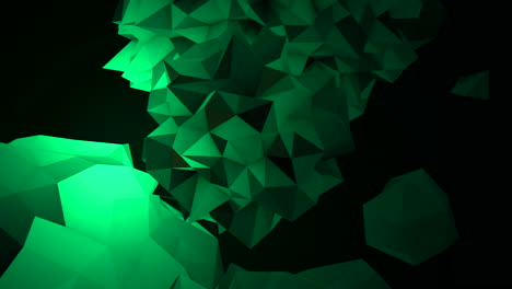 Animation-Abstrakte-Grüne-Flüssige-Kugel-Im-Schwarzen-Hintergrund-Des-Kosmos