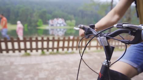 cycling in nature.