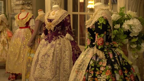 ancient regional costumes from the city of valencia in spain