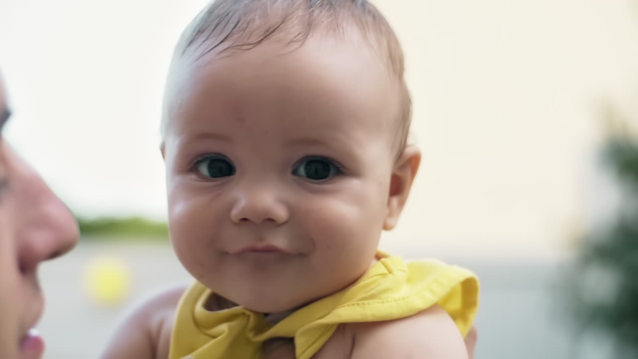 Cute Baby with Parent