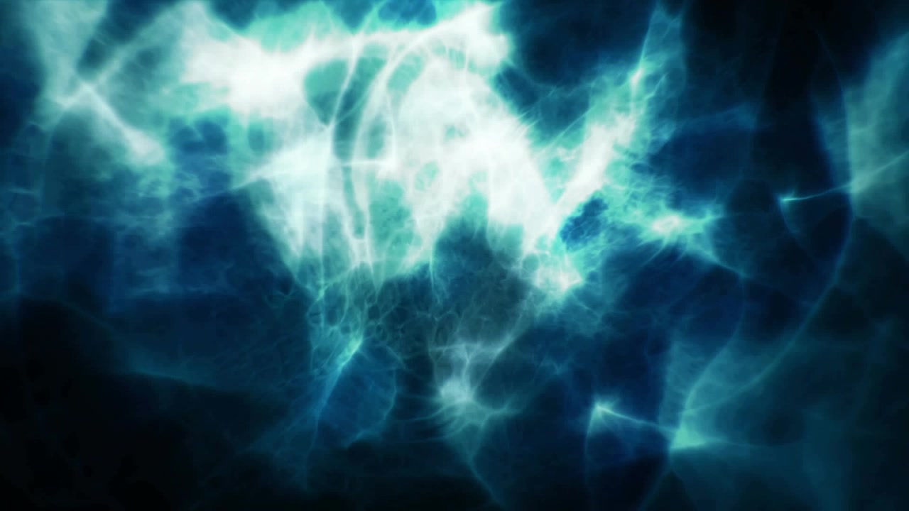 Animazione di forme che si muovono su sfondo nero.
