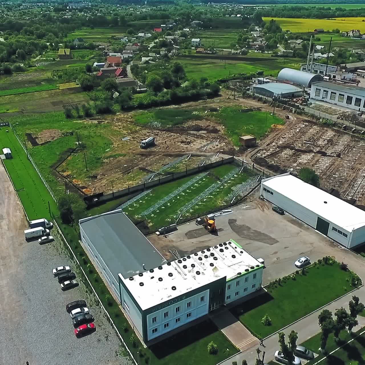 sitio de construcción industrial