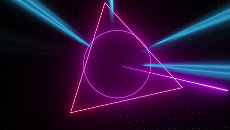 animación de rastros y formas de luz de neón rosa sobre fondo negro