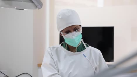 doctors and patient in dental ward