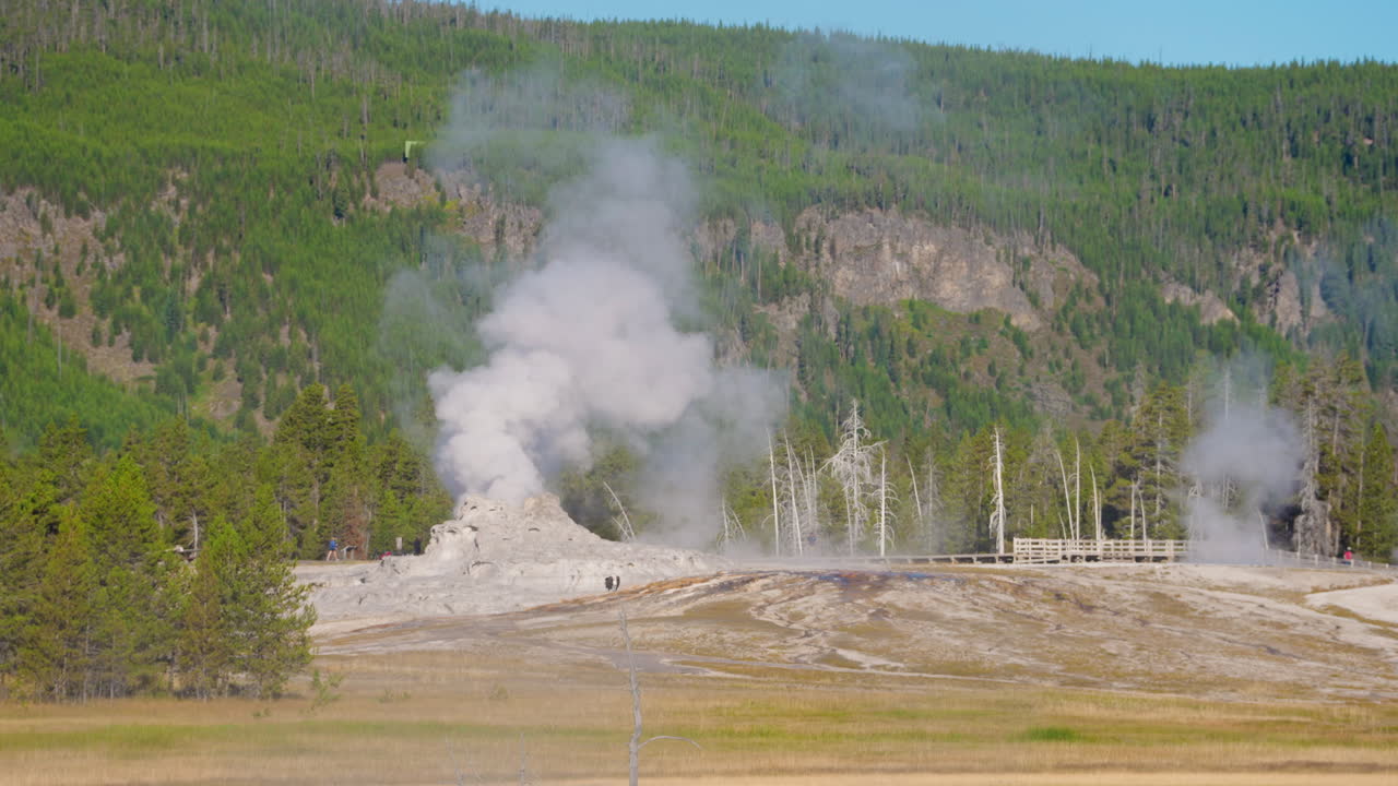 Castle Geyser Erupting in Yellowstone National Park