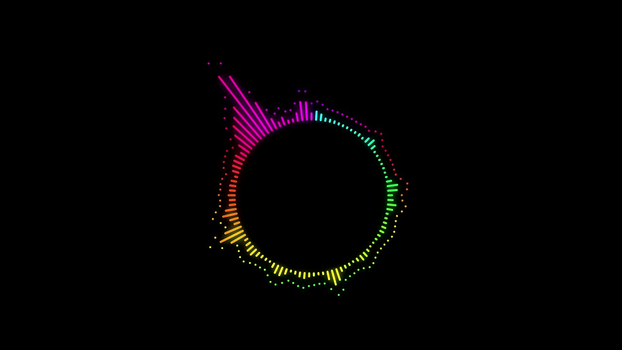 다채로운 밝은 추상적인 오디오 스트럼 라인 배경