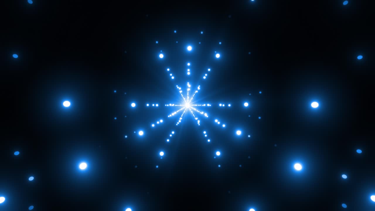 Abstract Glowing Blue Circles Pattern