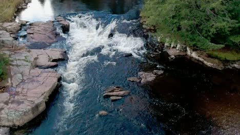 running stream as seen by a drone