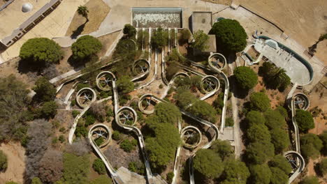 antiguo y abandonado parque acuático "aqualine" en altura, algarve, portugal