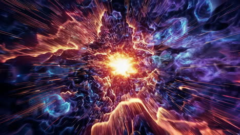 abstract energy burst: colorful cosmic vortex