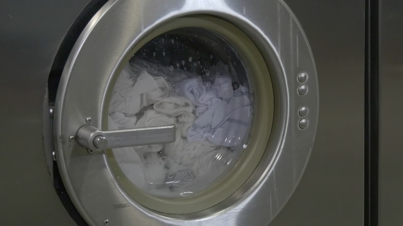 White clothing in washing machine