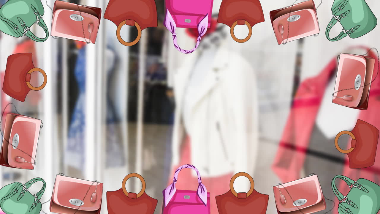 상점 창문 위에서 반복되는  ⁇ 드백의 애니메이션