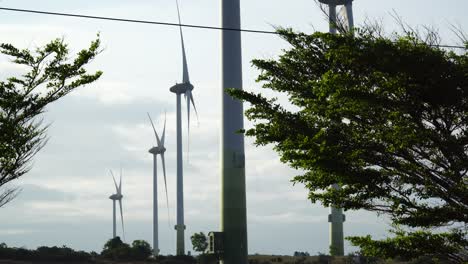 wind farm near mui dinh in vietnam with wind turbines generating renewable energy at daytime