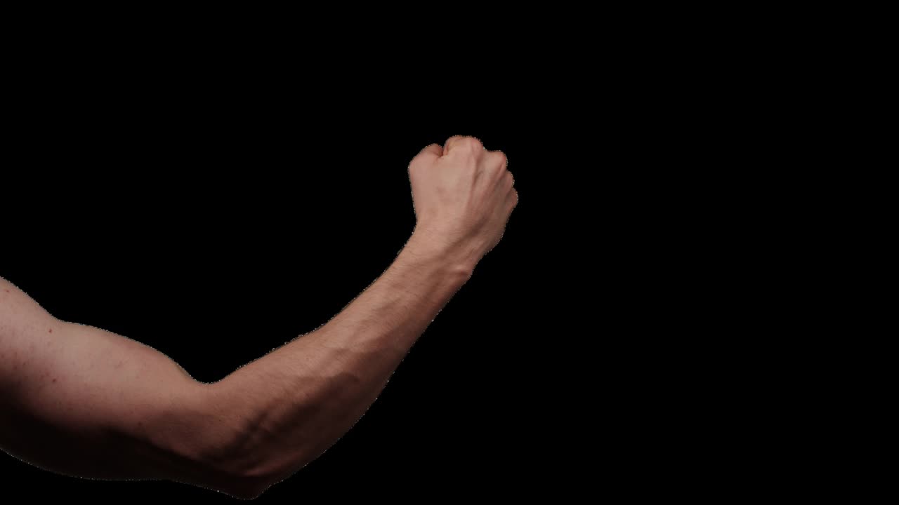 Gestos con las manos con canal alfa.