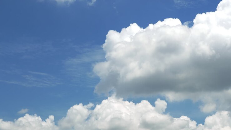Timelapse of beautiful blue sky with clouds on a bright sunny day for moving abstract background-4