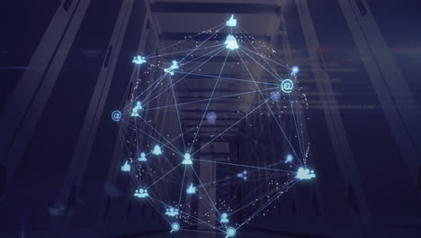 Globus-Digitaler-Symbole-Gegen-Serverraum