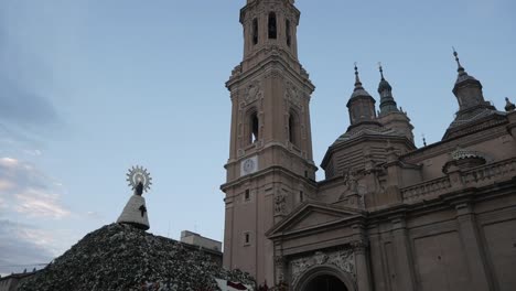 basilica of our lady of the pillar in zaragoza, spain