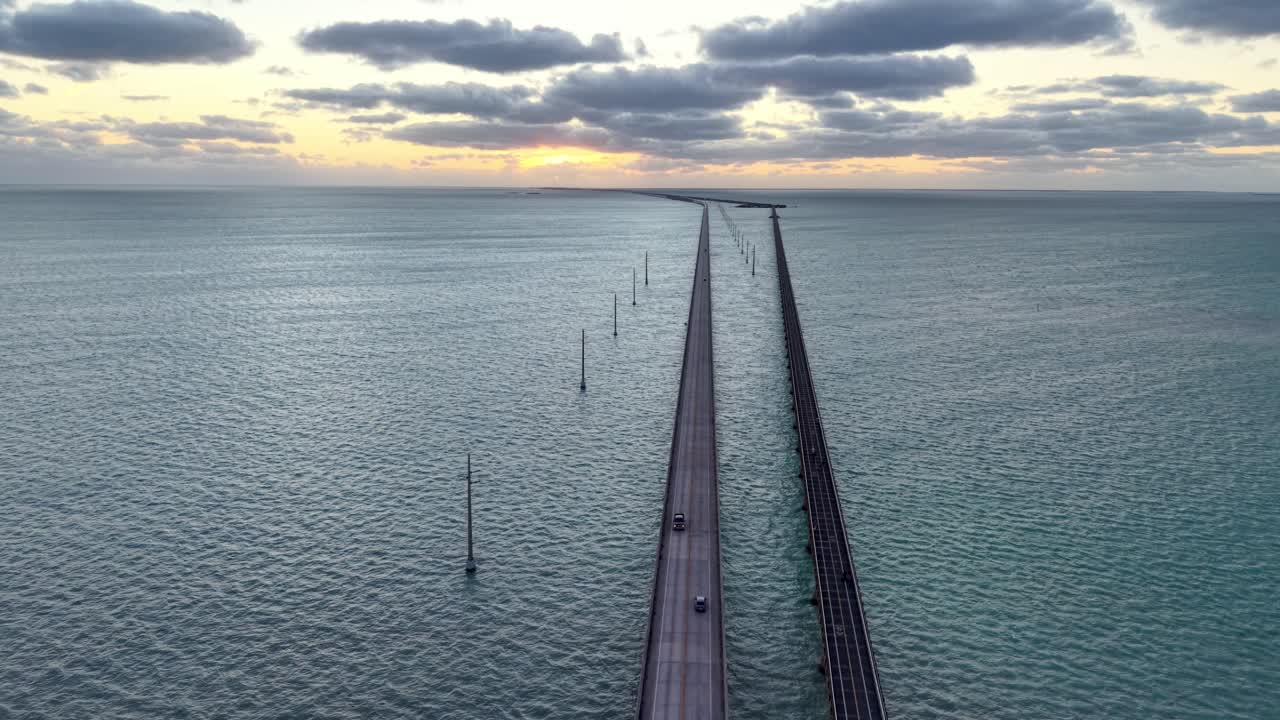 Inzoomen op de Seven Mile Bridge in de Florida Keys