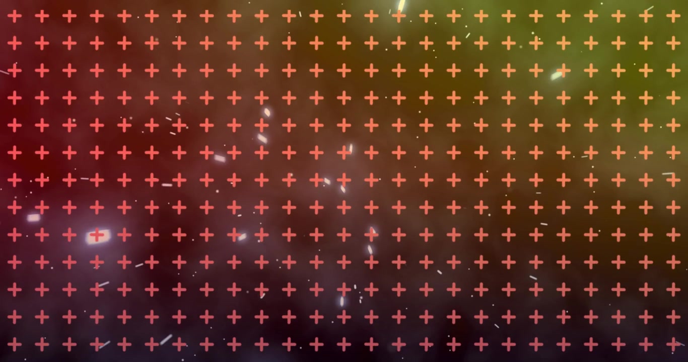 Animation of violet with network of violet and orange light
