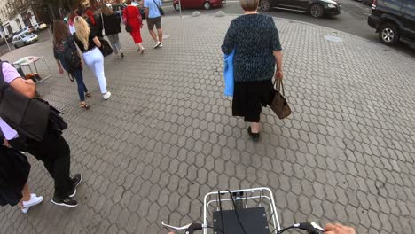 city street scene with people