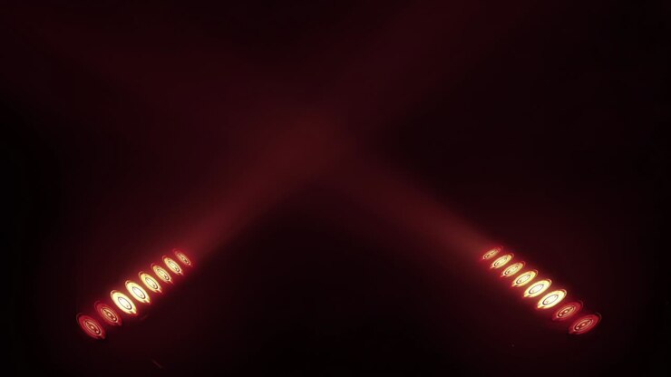 Stage lighting with spotlights