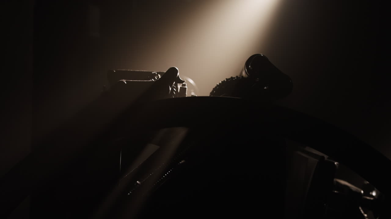 Vintage Steering Wheel in Silhouette