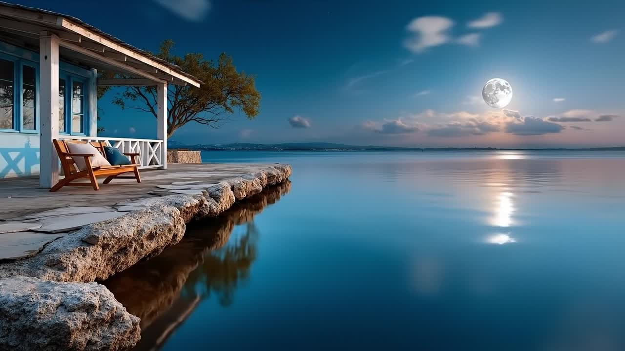 A house sitting on the edge of a body of water next to a dock
