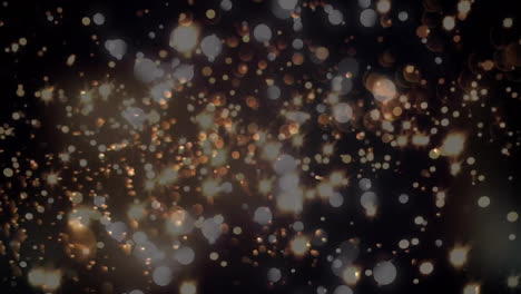 animation of circles and moving particles over black background