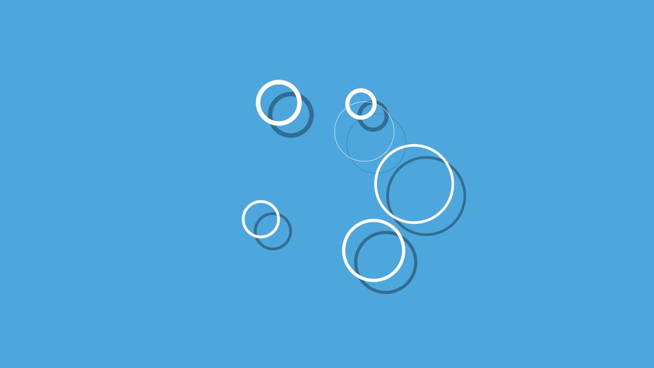 90년대 스타일의 빠른 모션 복고풍 기하학적 원 파란색 추상 배경