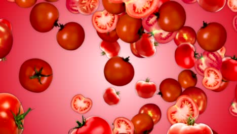 tomate en caída de fondo, con canal alfa, bucle
