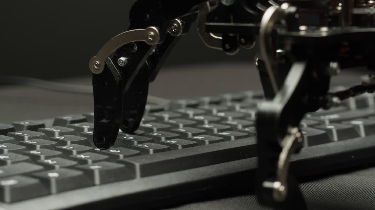 Robot Arm Typing on a Keyboard
