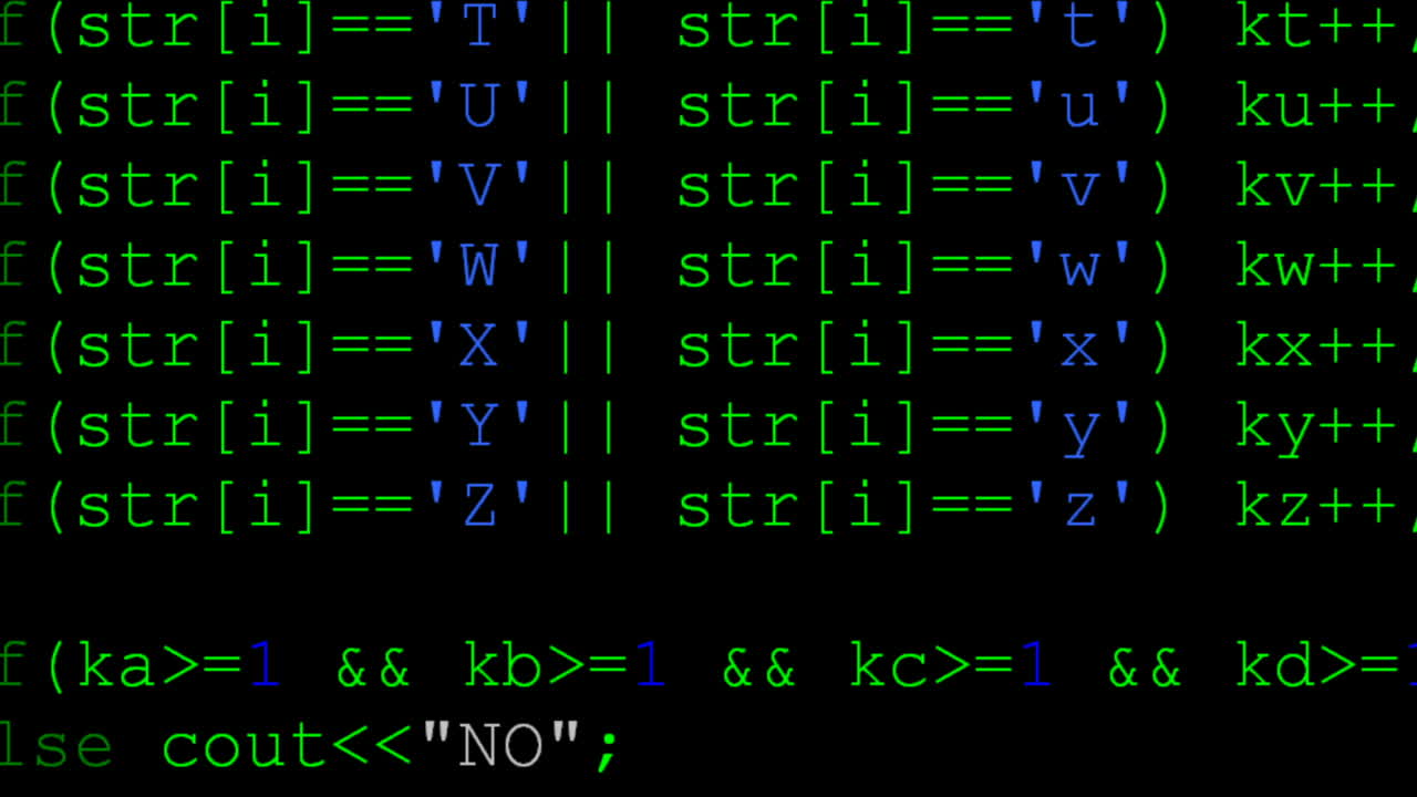 Source code on the monitor screen. Source code