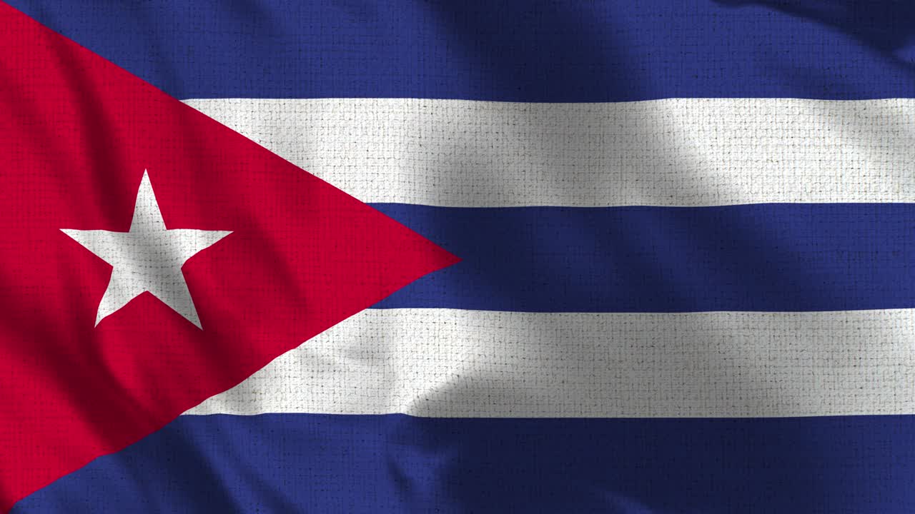 Bandiera realistica 4K 30 fps di Cuba