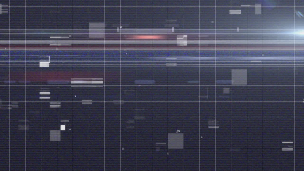 Animation of screen sizzle in dark background