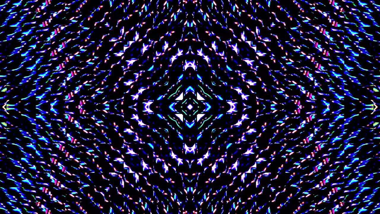 Beautiful abstract kaleidoscope that shines, a radiant light that regulates the subtle movements