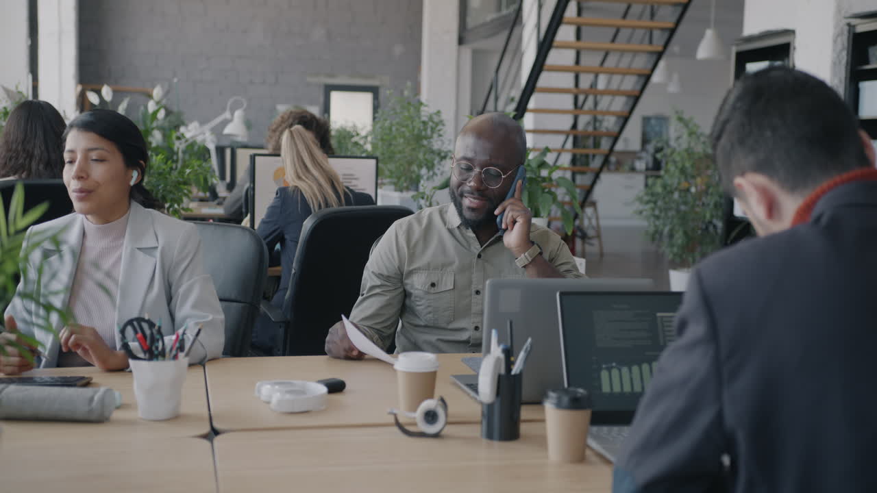 Businesspeople in a modern office