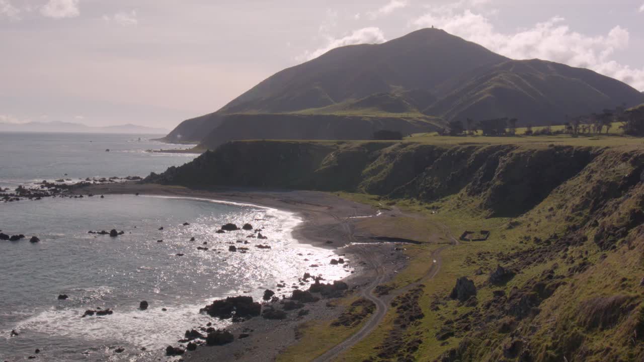 Vista dall'alto della costa sud di Wellington