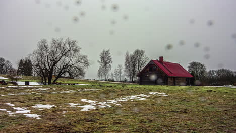 Timelapse-De-Invierno-Rural