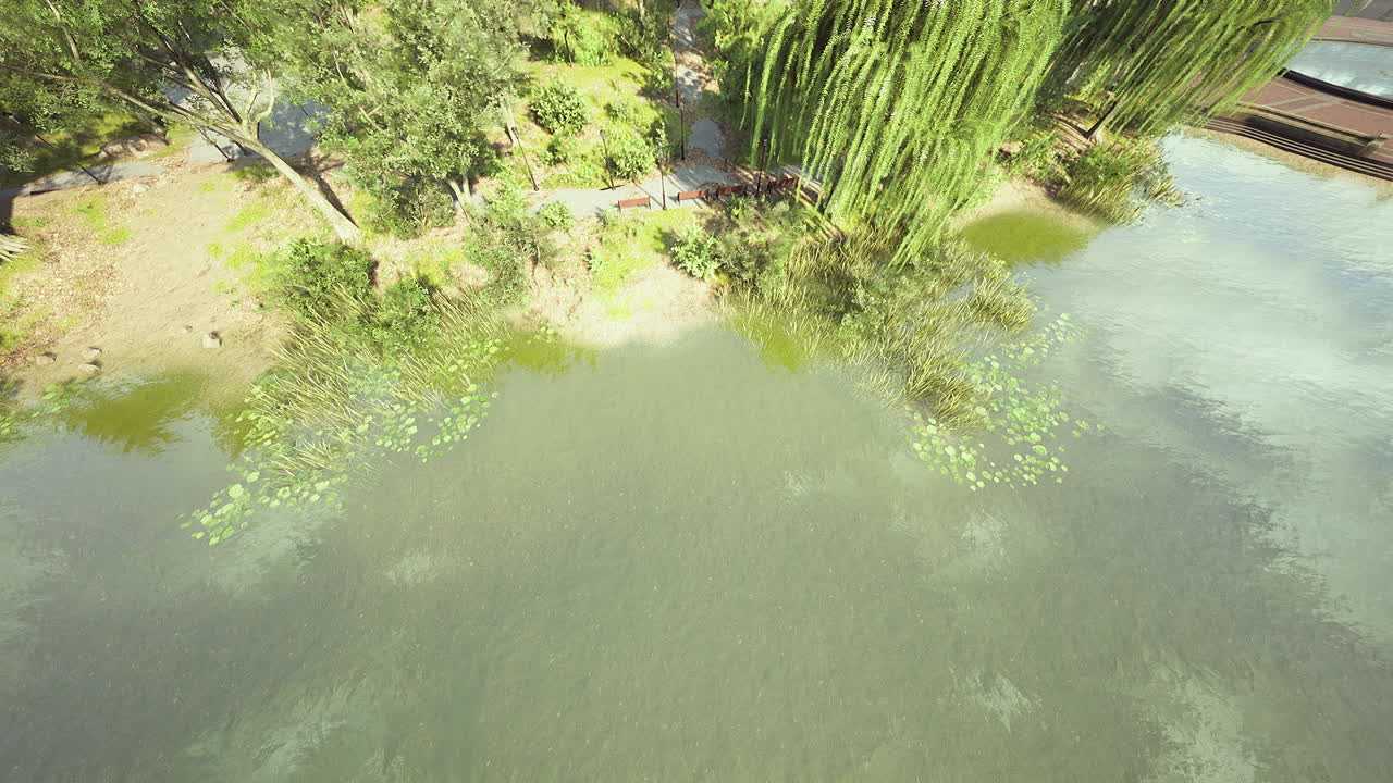 휴가 공원 골목의 탑 뷰